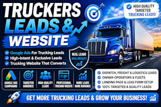 provide qualified business trucking sales insurance leads and truck dispatcher
