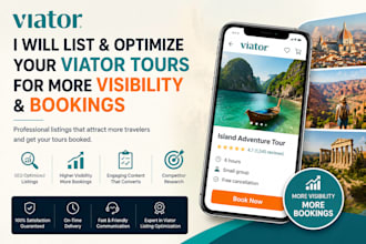 list and optimize your viator tours for more visibility and bookings