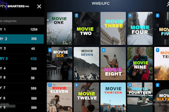 build middleware iptv app with admin panel, server for android tv, smart tv app