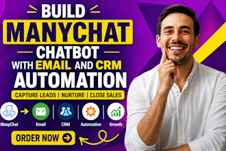 do manychat automation chatbot email CRM integration