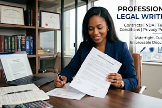 write legal contract agreement, terms and conditions and nda