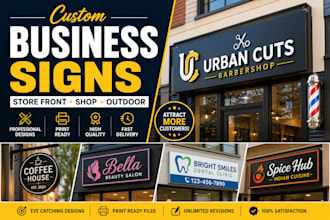 design custom business sign and storefront sign