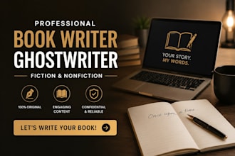 be your book writer ghostwriter ebook ghost writer for fiction and nonfiction