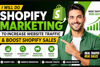 do shopify marketing to increase website traffic and boost shopify sales