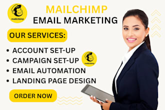 design mailchimp landing pages and email marketing campaigns
