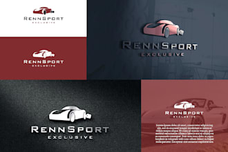 custom car dealership and auto retail logo design