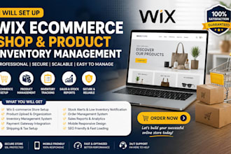 set up wix ecommerce shop and product inventory management