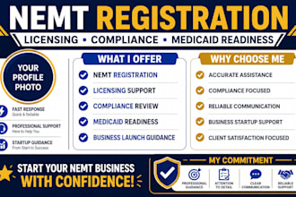 complete nemt registration for compliance, licensing and medicaid readiness