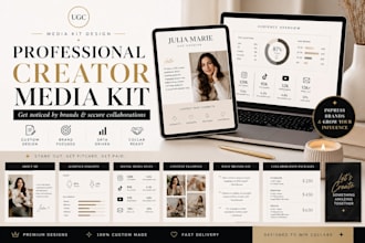 design a professional ugc creator or influencer media kit