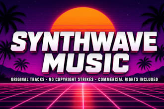 create custom synthwave music and neon retrowave loops for your brand