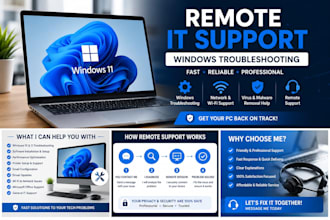 provide remote IT support and windows PC troubleshooting
