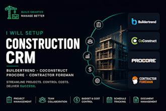 setup construction crm buildertrend coconstruct procore contractor foreman