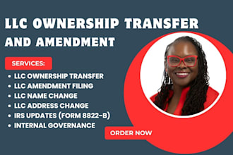 file llc amendment, llc ownership transfer, name change, or address change