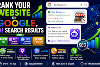 rank your website on google, ai search results with local aeo GEO, SEO backlink