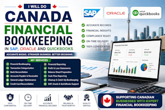 do canada financial bookkeeping in sap, oracle and quickbooks