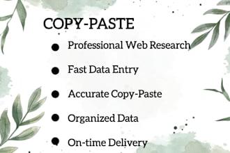 do copy paste and web research tasks