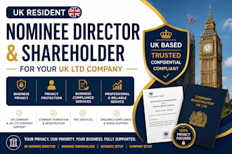 be your UK resident nominee director and shareholder for your UK ltd company