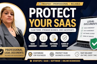 create saas agreement, eula, software license agreement and terms of service