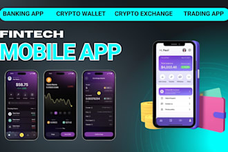 build fintech mobile banking app crypto wallet crypto exchange app payment app