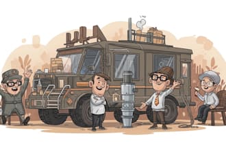 draw cartoon illustrations for you