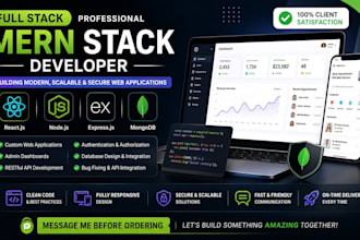 develop a full stack mern web application