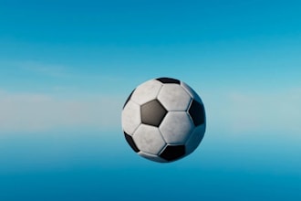 model a 3d football, soccer ball, sports boots and sublimation jersey design