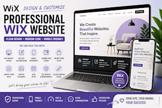 design and customize a professional wix website