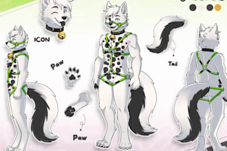 draw furry ref sheet, furry reference sheet, fursona character design