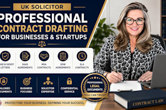 draft UK cease and desist letters, saas agreements, msa, sow and sla contracts
