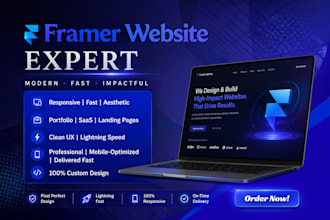 design or develop  framer website  framer landing page figma to framer site