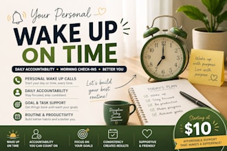 do your personal wake up call and accountability check in