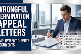 write a strong wrongful termination appeal letter for employment disputes