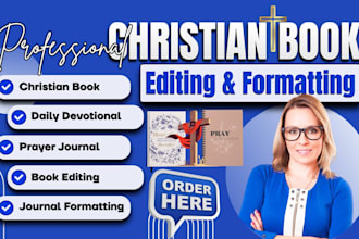 do christian book editing, sermon to book, and format daily devotional