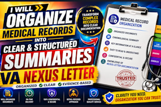 organize medical records into clear and structured summaries