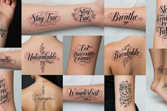 design tattoo with arabic and persian calligraphy