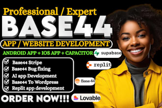 convert base44, lovable web app to google play store and ios mobile app