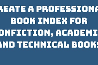 create a professional book index for nonfiction, academic, and technical books
