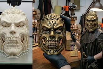 3d print and paint custom anime cosplay helmets, masks armor anime props costume