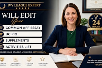 urgently edit your common app essay, uc piq, supplements, and activities list