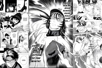 draw anime manga comic book manga page webtoon comic manga as a manga artist