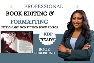 do book edting, kindle ebook formatting amazon kdp developmental book editing