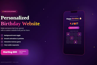create a personalized birthday or special occasion website