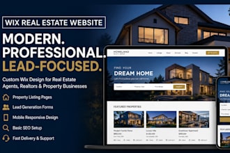 design wix real estate website realtor website property website wix website