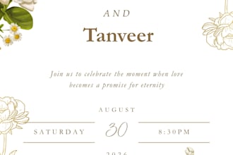 design muslim nikah invitation cards urdu english wedding invites