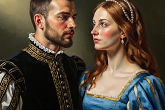 draw digital oil painting