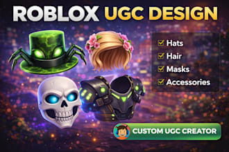 create roblox ugc hats, accessories, masks, hair and custom items