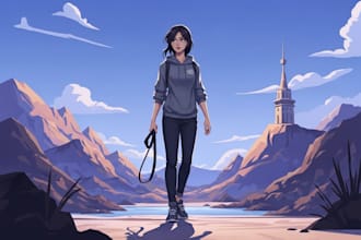 create a custom digital art illustration in any art style