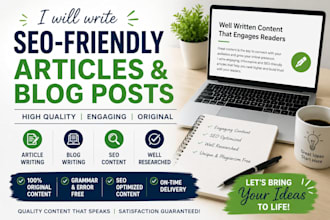 write health and biology articles and blog posts
