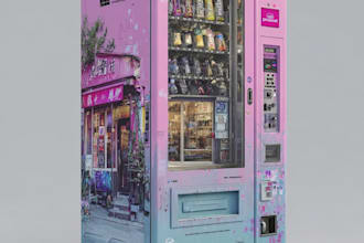 design unique vending machine wrap