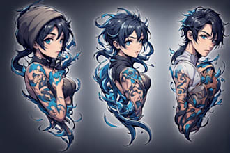 design a custom full tattoo sleeve in my style